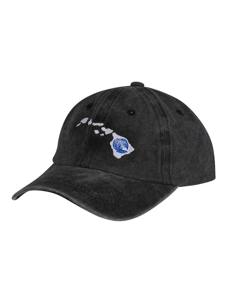 This best-selling dad hat features the Hawaiian Island Chain with our signature wave logo inside the Big Island!