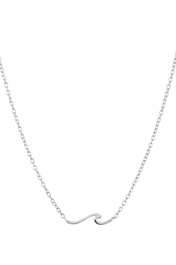 Jewelry-Simple Silver Wave Necklace