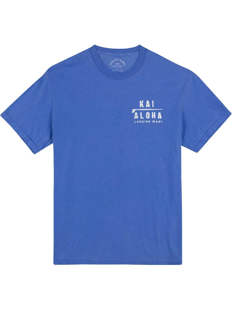 Kai means Ocean and Aloha means Love. Our Ocean Love short sleeve t-shirt will be a staple in your wardrobe.  Content:  100% ring spun cotton Soft-washed Garment-dyed fabric Top-stitched Classic width rib collar Twill-taped neck and shoulders Double-needle arm hold Sleeve and bottom hems Made in Honduras